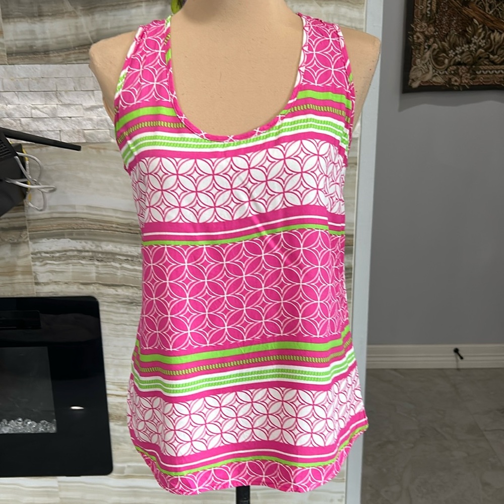 Escapada Pink Top. Wide Shoulder‎ Strap Loose Tank. Size XS (220)